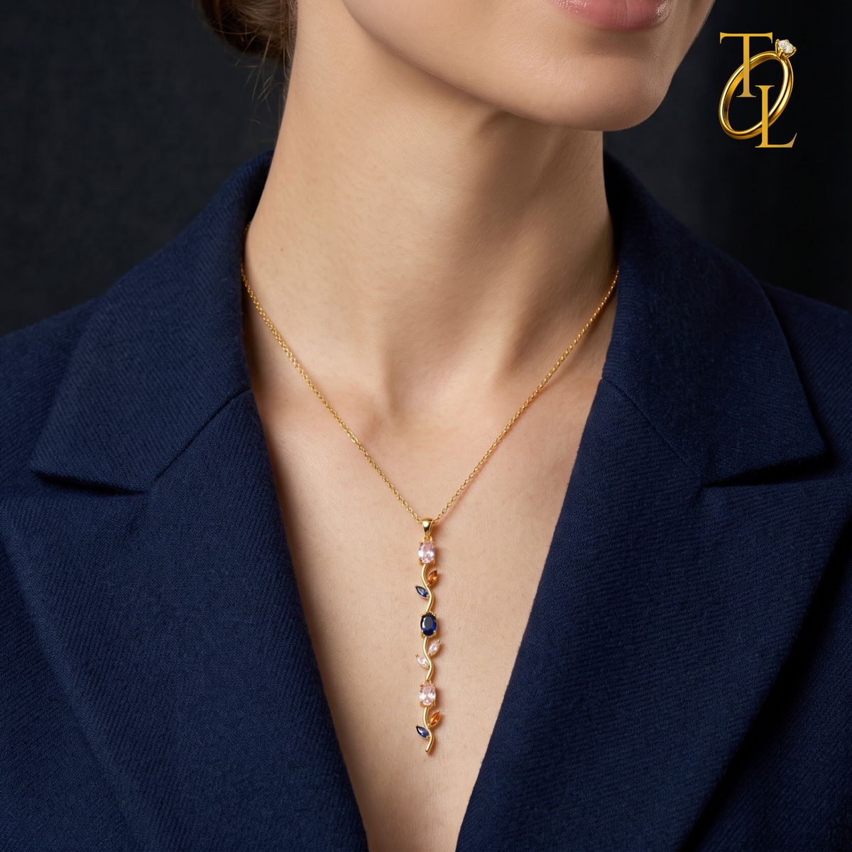 Blue Tulip Necklace