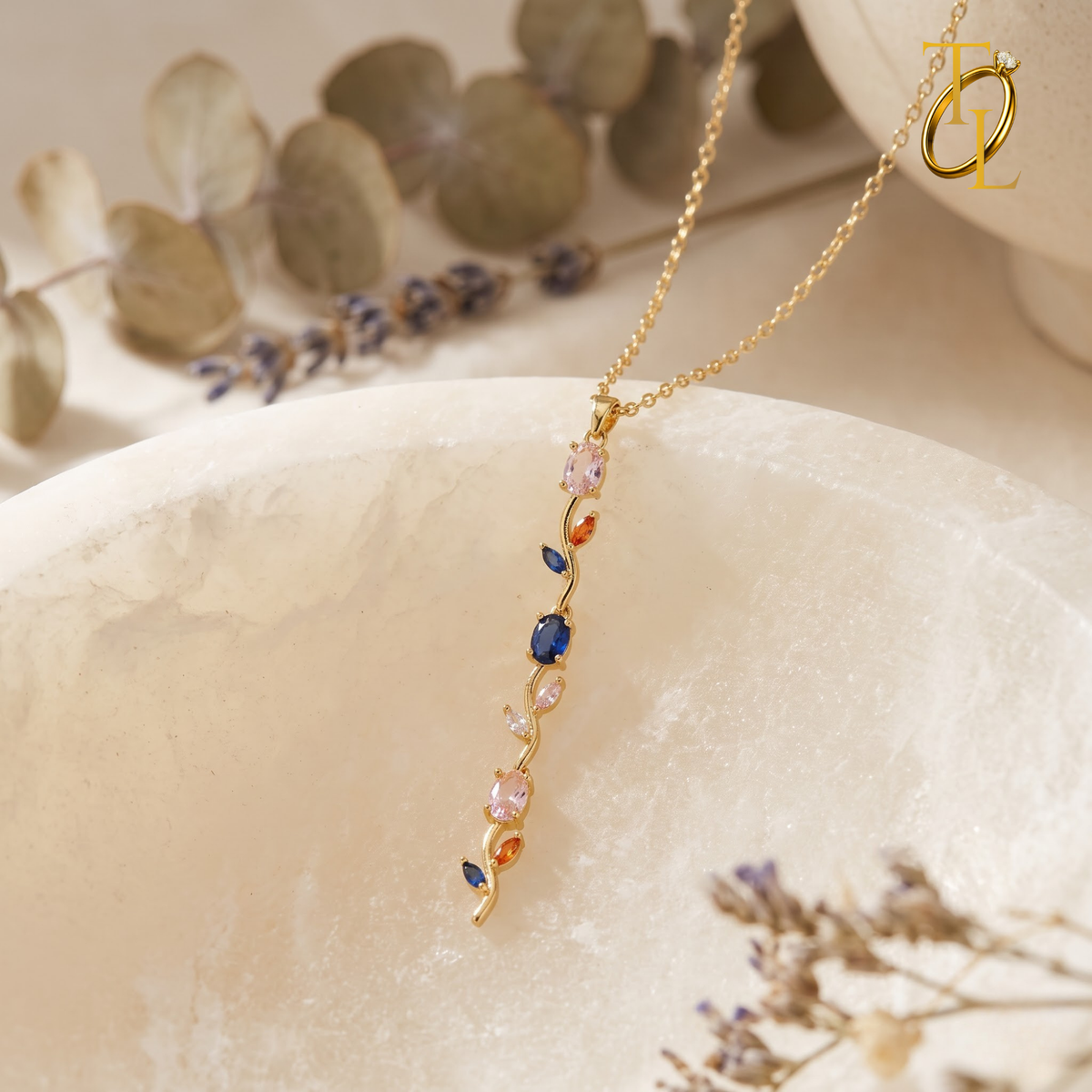 Blue Tulip Necklace