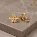 Diamond Flower Ear cuff