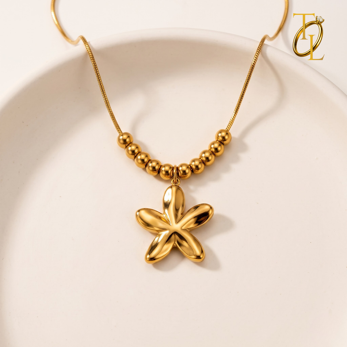 3D Flower Bead Necklace