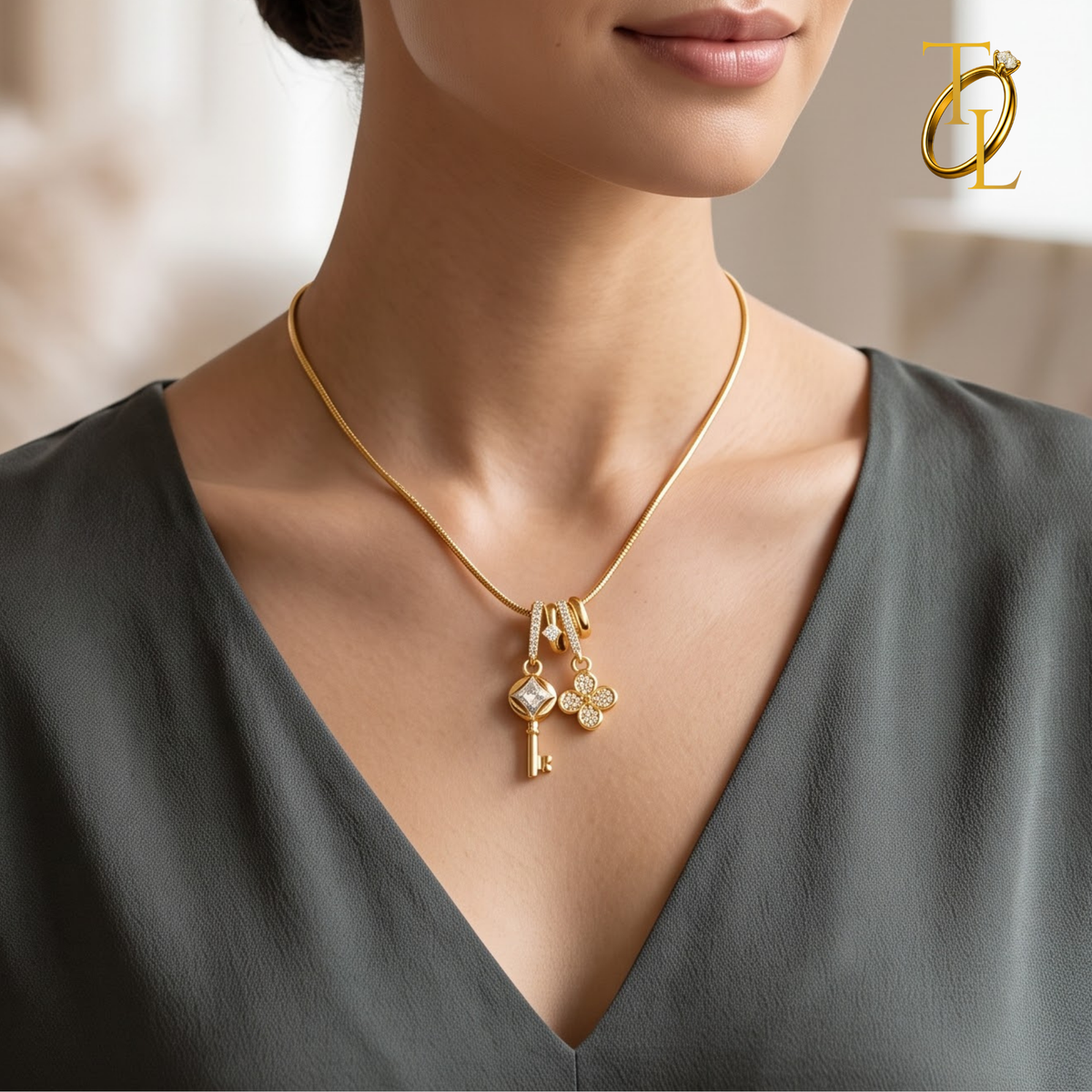 Key Lock Necklace