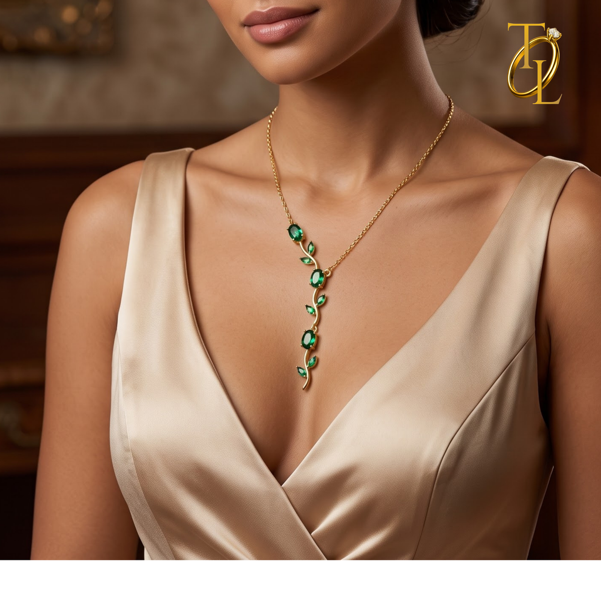Green Tulip Necklace