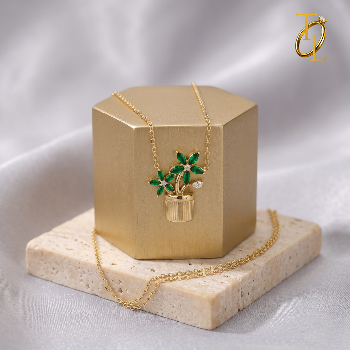 Flower Pot Necklace