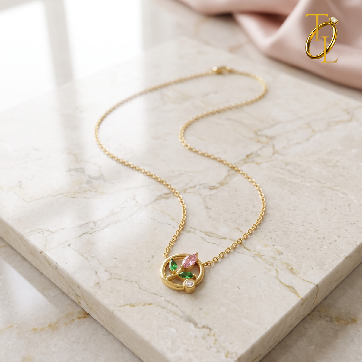 Pink Tulip Necklace