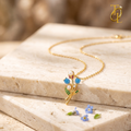 Aqua Flower Necklace